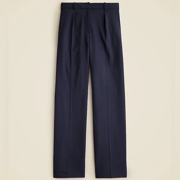 J Crew Navy Portia pant in Italian bi-stretch wool blend| size 10 - Picture 1 of 9